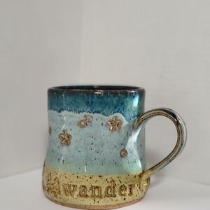 Wander Ceramic Mug - Blue and Tan